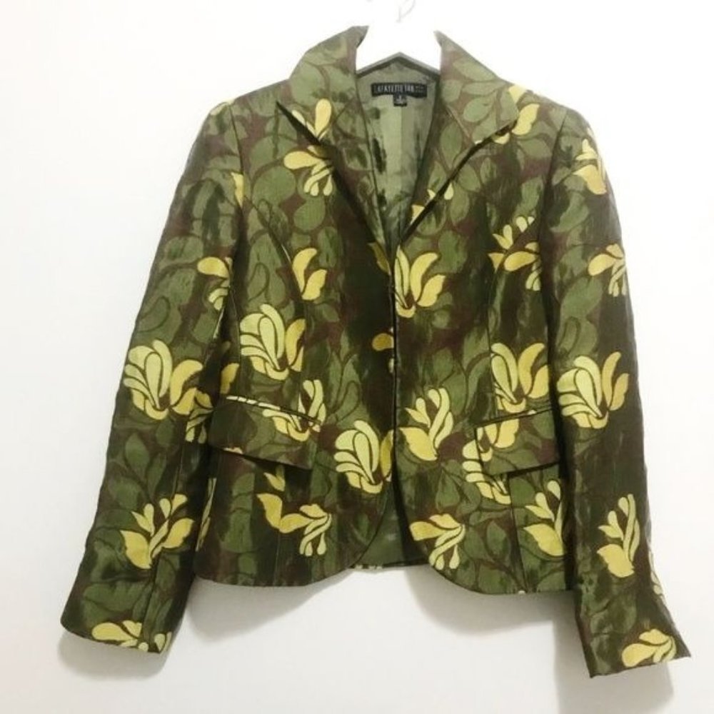 Lafayette 148 green printed jacket, Size 2 - Picture 1 of 7